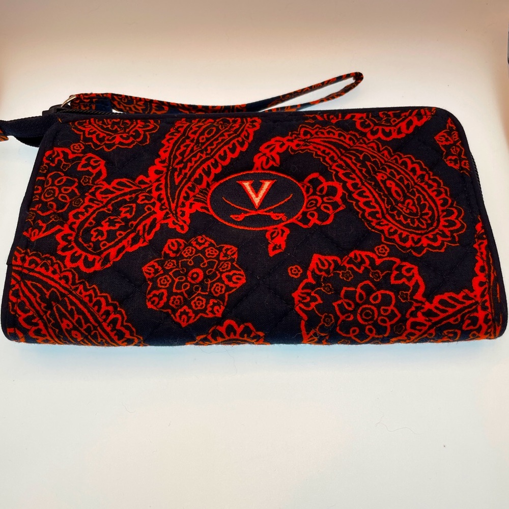 University Of Virginia RFID Wallet Front Zip Wristlet by Vera Bradley